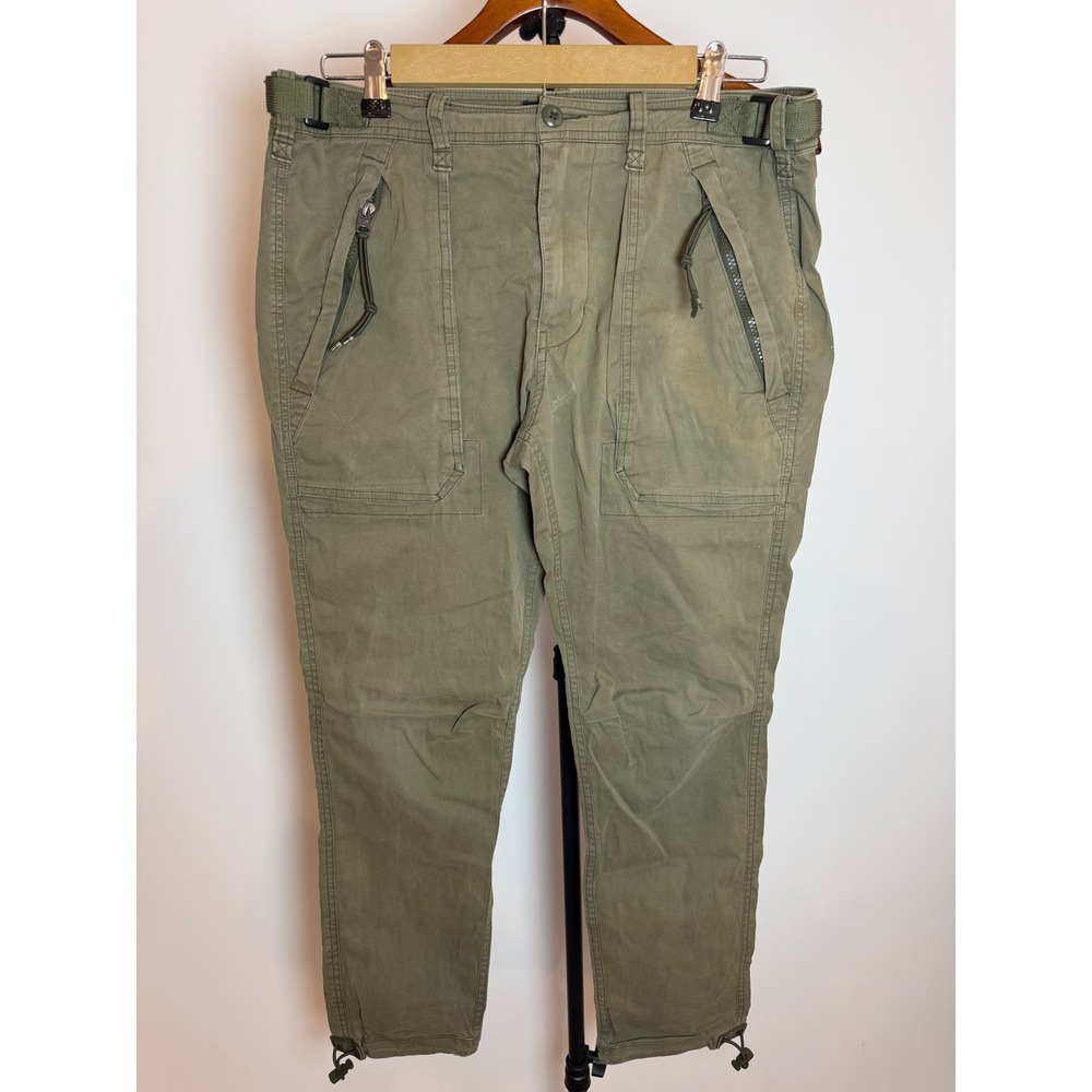 Abercrombie & Fitch Mens Slim Straight Paratrooper Cargo Pants Olive Green 31x30